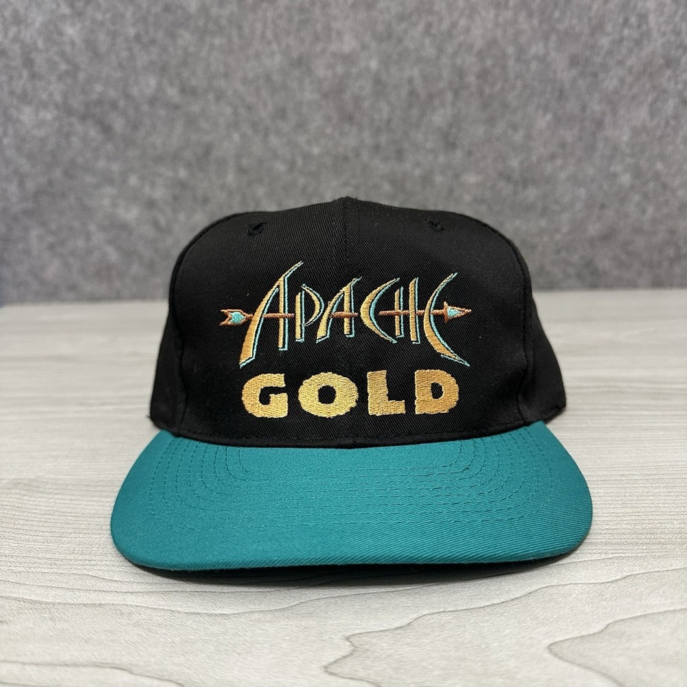 Vintage Apache Gold Otto Cap Snapback Hat Men's Adjustable Teal Blac
